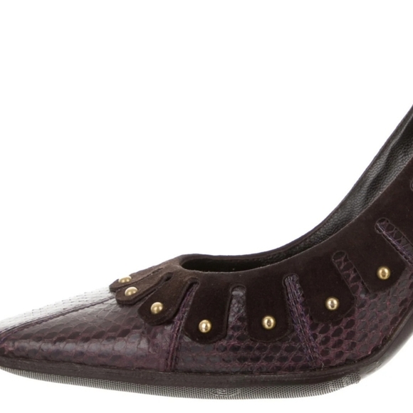 Yves Saint Lauren Square-Toe Pumps - Picture 3 of 6